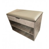 Shoes Cabinet - Shoes Bench Wooden Box Organizer Storage Rack Shelf - Grey